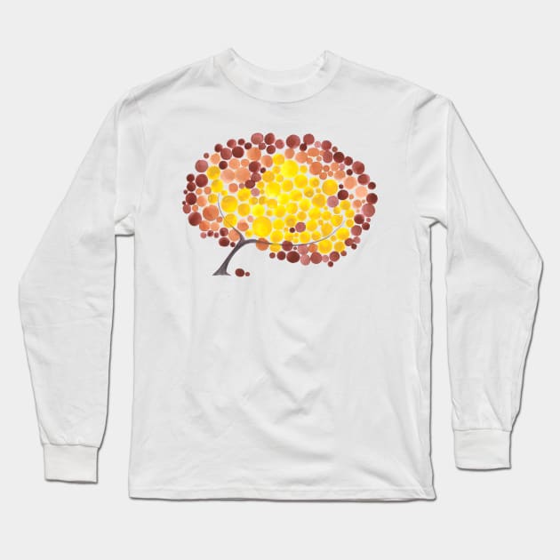 FIRE FALL TREE Long Sleeve T-Shirt by onceuponapaper